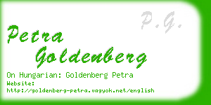 petra goldenberg business card